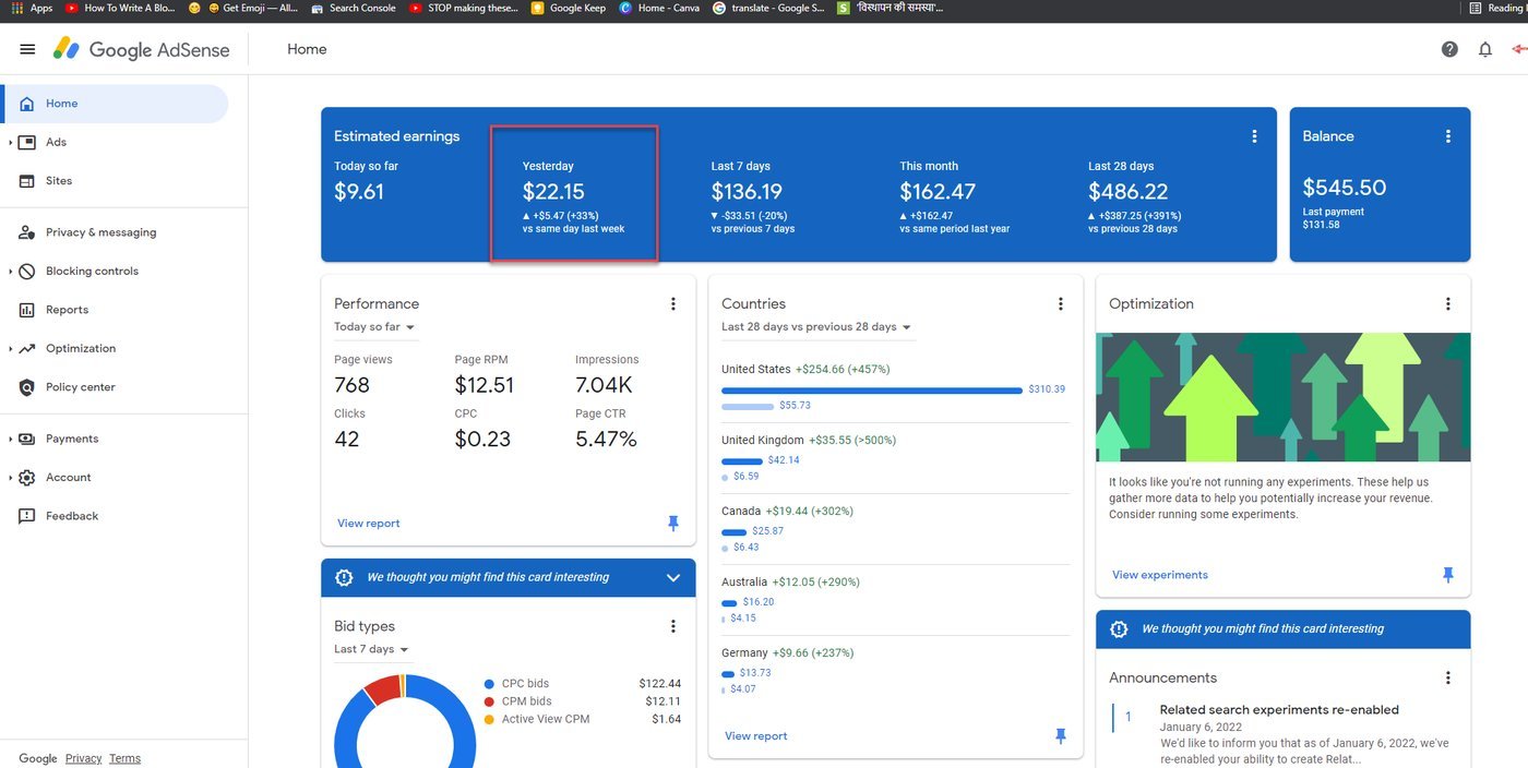 Website speed and AdSense revenue illustration